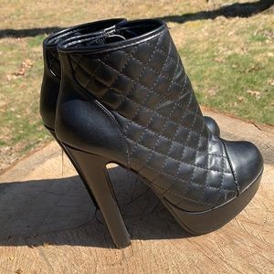 Steve Madden Quilted High Heel Ankle Boots